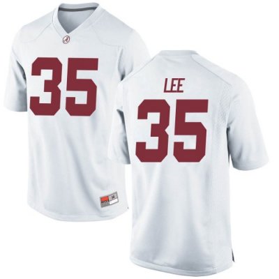 Men's Alabama Crimson Tide #35 Shane Lee White Replica NCAA College Football Jersey 2403VYCE1